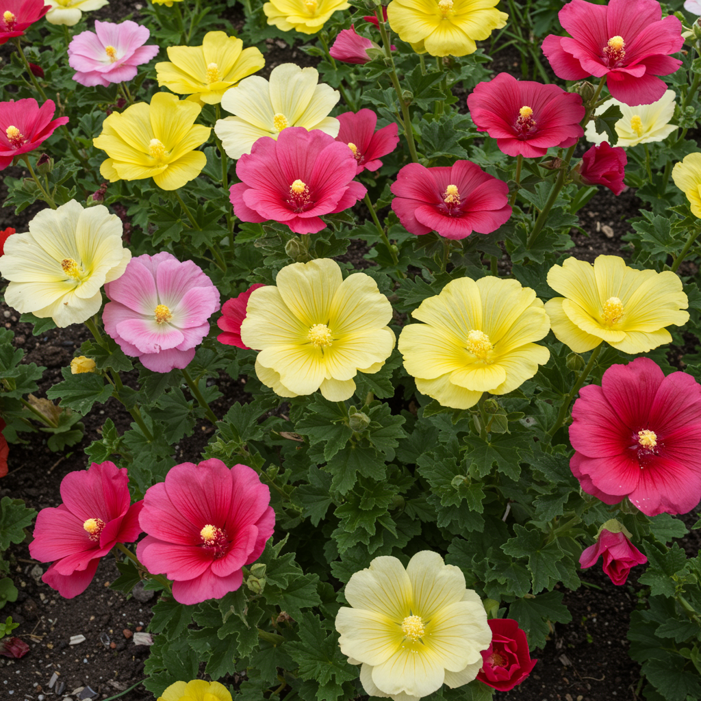 Alcea ficifolia Cottage Mixed Flower Seeds – Cottage Garden Blooms for Planting
