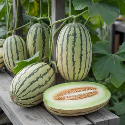 Piel de Sapo Melon Seeds Santa Claus Christmas Melon - Melon Seeds for Home Garden