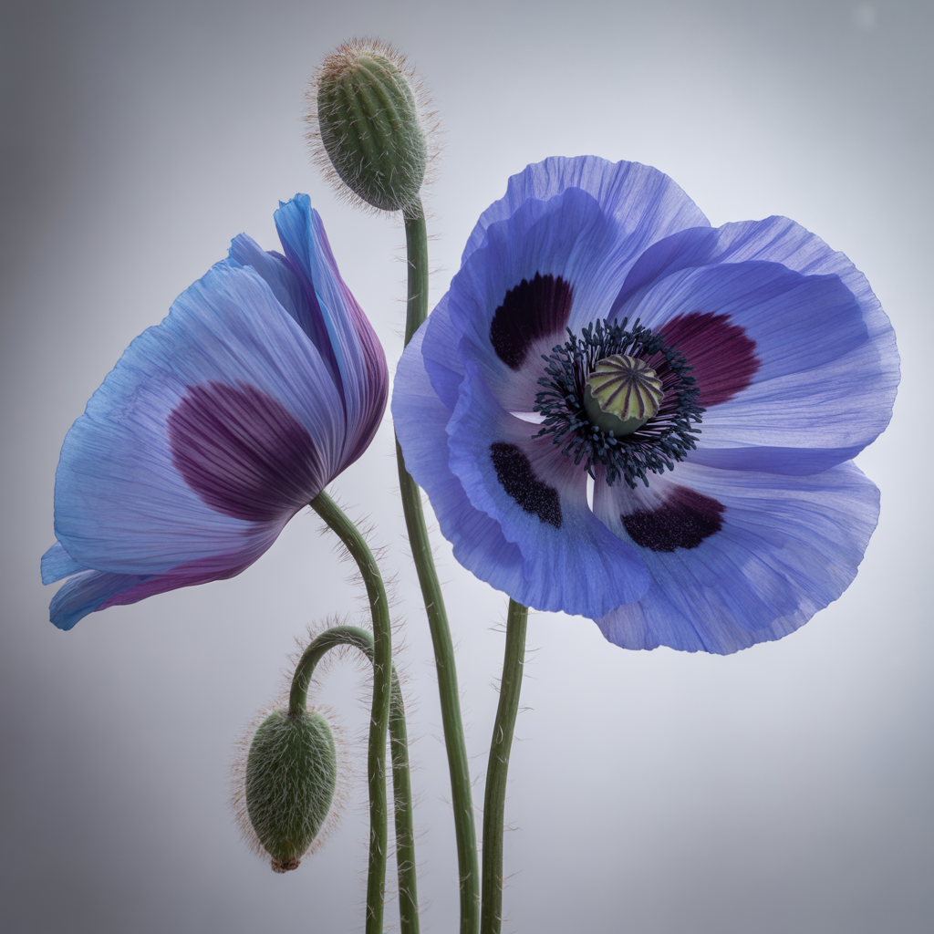 Papaver Hungarian Blue Poppy Seeds - Blue Poppy Flower Seeds for Garden