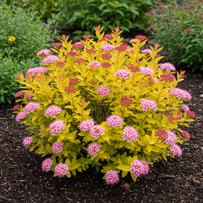 Spiraea Garnet n Gold Seeds – Ornamental Shrub for Planting