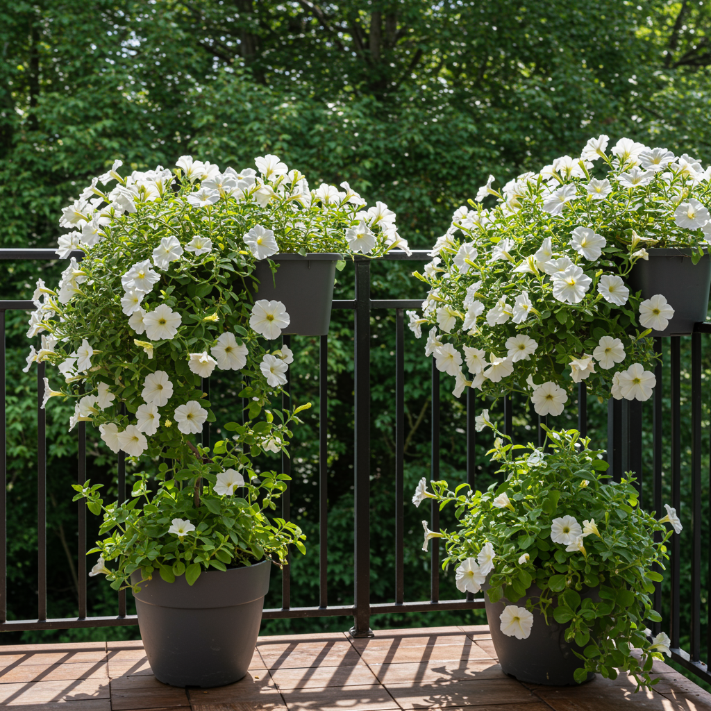 White Hanging Petunia Seeds - White Petunia Flower Seeds for Garden