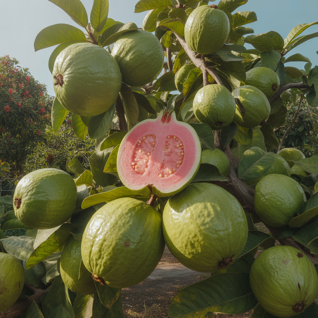Pink Seedless Guava Seeds for Planting – Sweet Juicy Tropical Fruit Seeds for Home Gardening