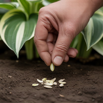 Variegated White Hosta Seeds for Planting – Green Leaves with Elegant White Edges