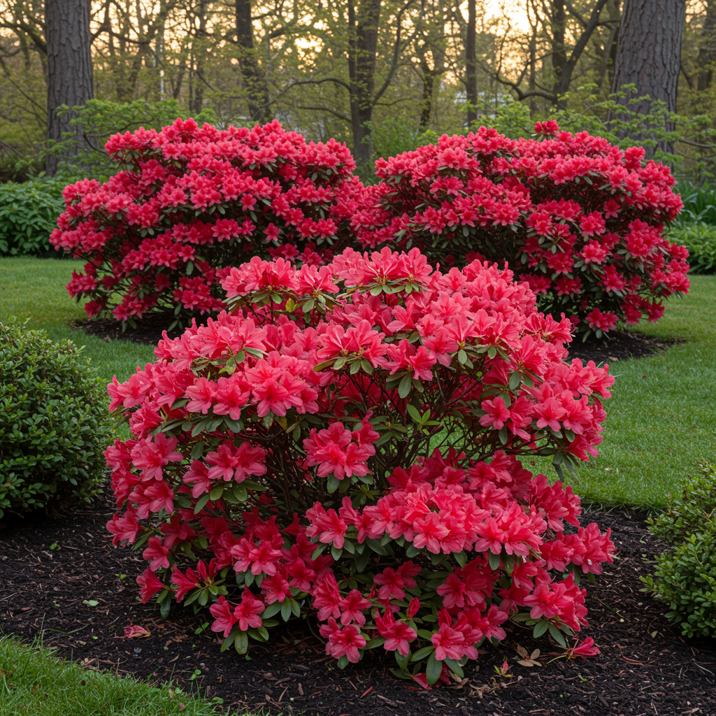 Dwarf Cold Hardy Rhododendron Seeds for Planting – Deep Red Flowers for Year-Round Beauty