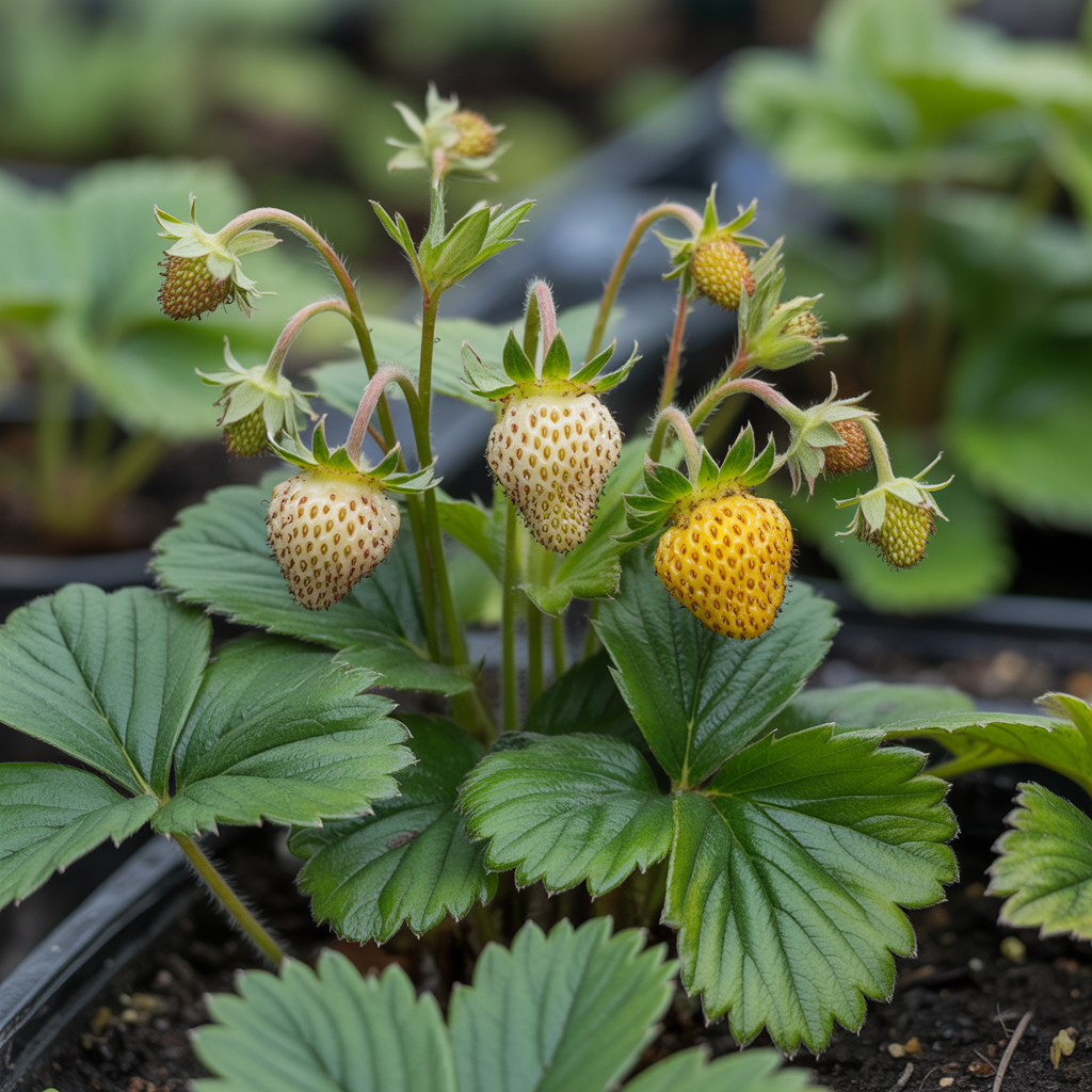 Yellow Wonder Alpine Strawberry Seeds (Fragaria vesca)