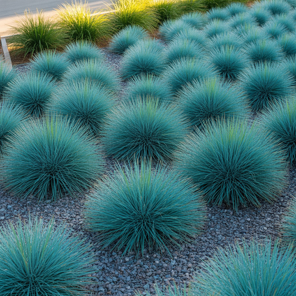 Blue Fescue Ornamental Grass Seeds for Planting – Festuca Perennial Drought-Tolerant Sun or Shade