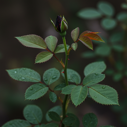 Black Rose Seeds with Red Edge - Rose Flower Seeds for Garden