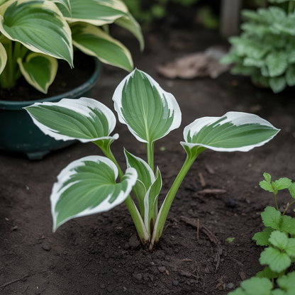 Hosta Seeds for Planting – Heirloom Non-GMO Perennial Shade Plant White-Edged Foliage Variety