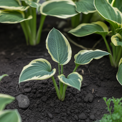 Hosta Seeds for Planting – Heirloom Non-GMO Perennial Shade Plant Cream-Edged Foliage Variety