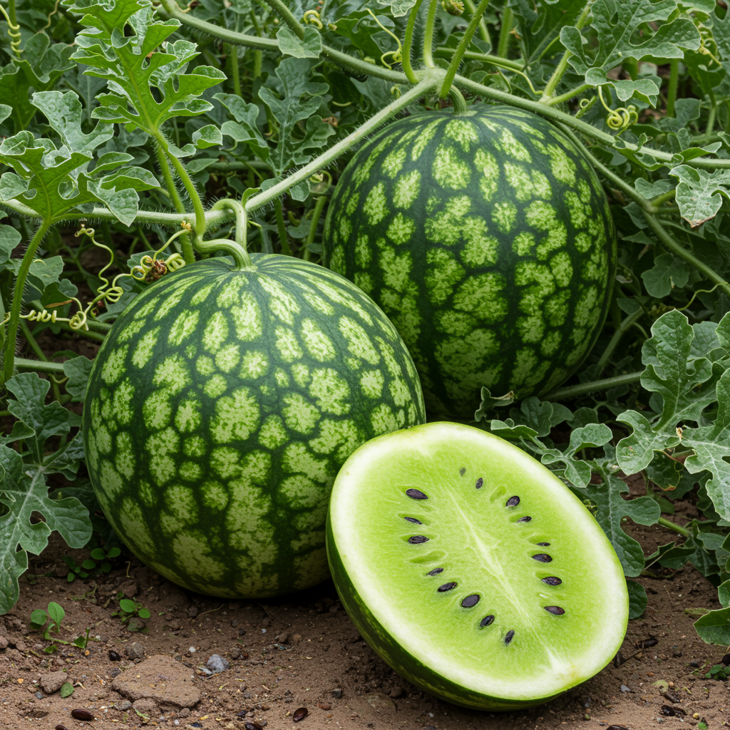 Green Flesh Watermelon Fruit Seeds for Planting – Juicy Harvests for Home Gardening