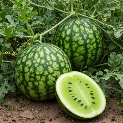 Green Flesh Watermelon Fruit Seeds for Planting – Juicy Harvests for Home Gardening