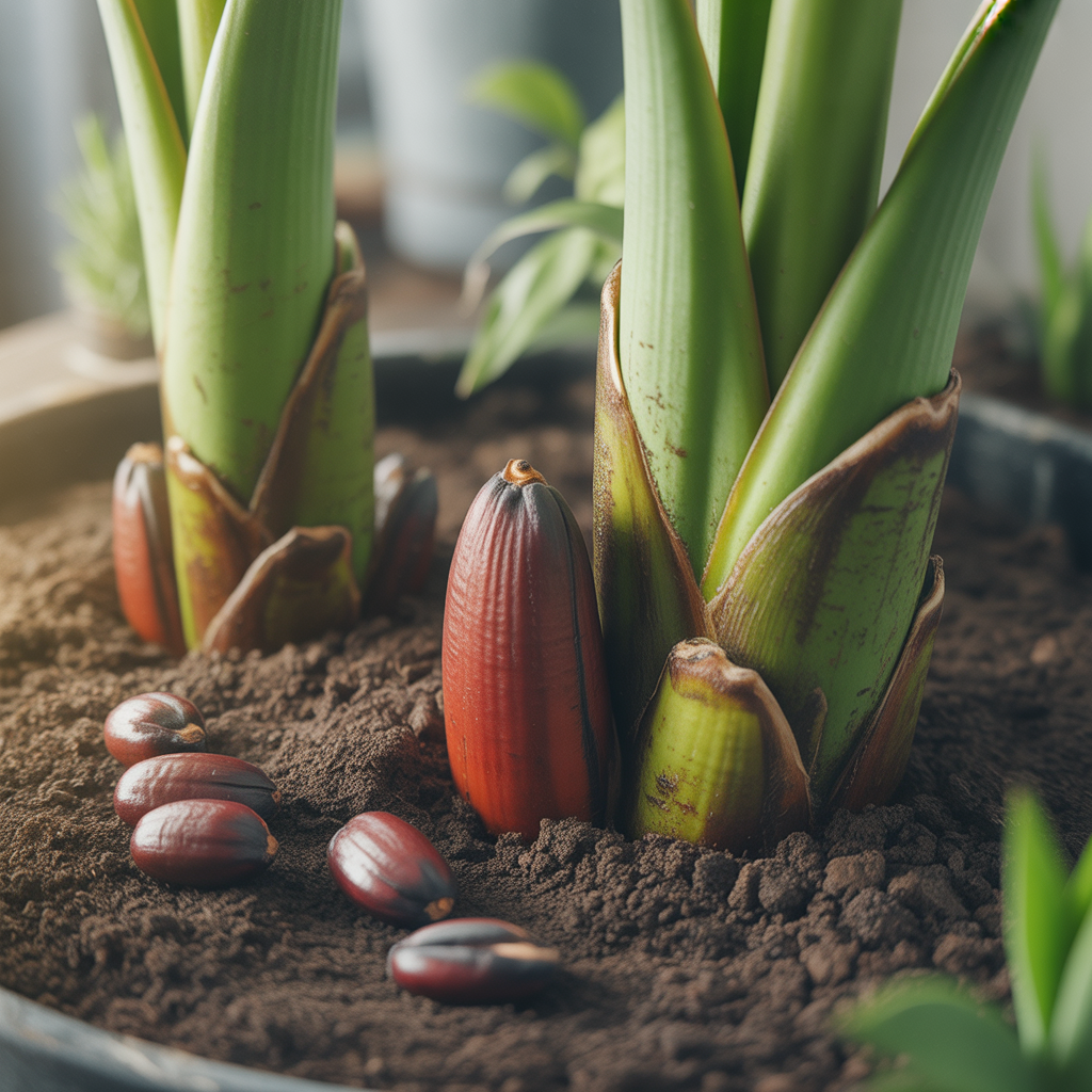Red Abyssinian Banana Seeds for Planting – Ensete ventricosum Maurelii Tropical Ornamental Seeds