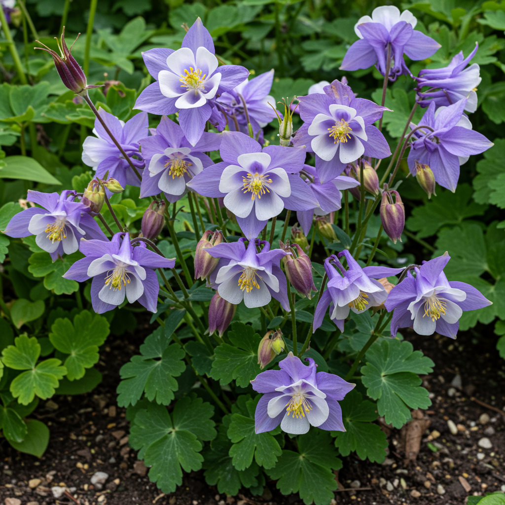 Aquilegia vulgaris Blue Flamingo Flower Seeds – Columbine for Planting