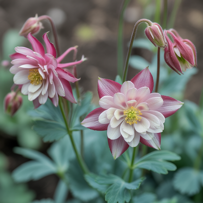 Aquilegia vulgaris Nora Barlow Flower Seeds – Double Columbine for Planting