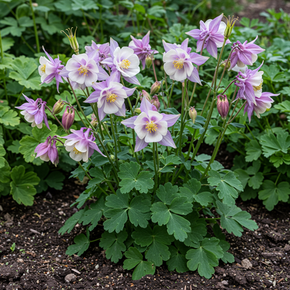 Aquilegia vulgaris Nora Barlow Flower Seeds – Double Columbine for Planting