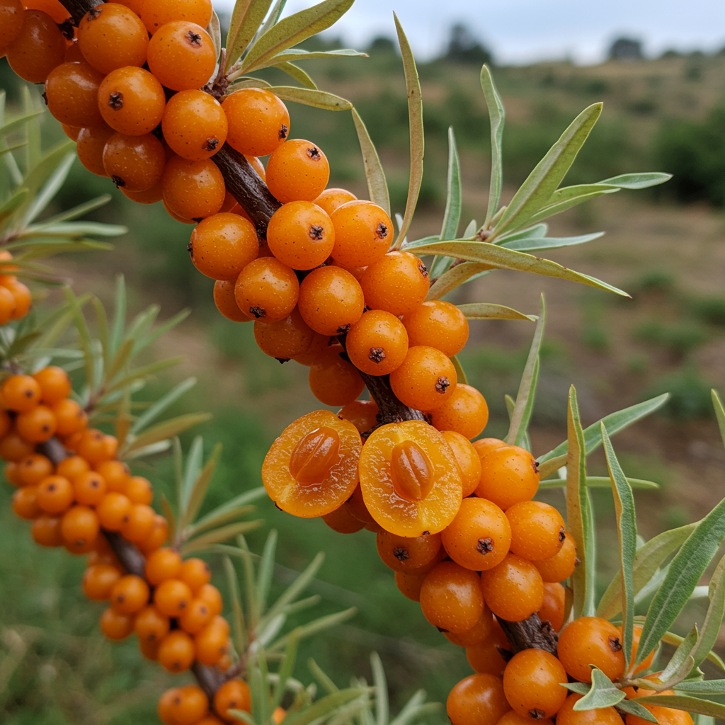 Seaberry Sea Buckthorn Seeds for Planting – Elaeagnus hippophae Orange Berry Shrub