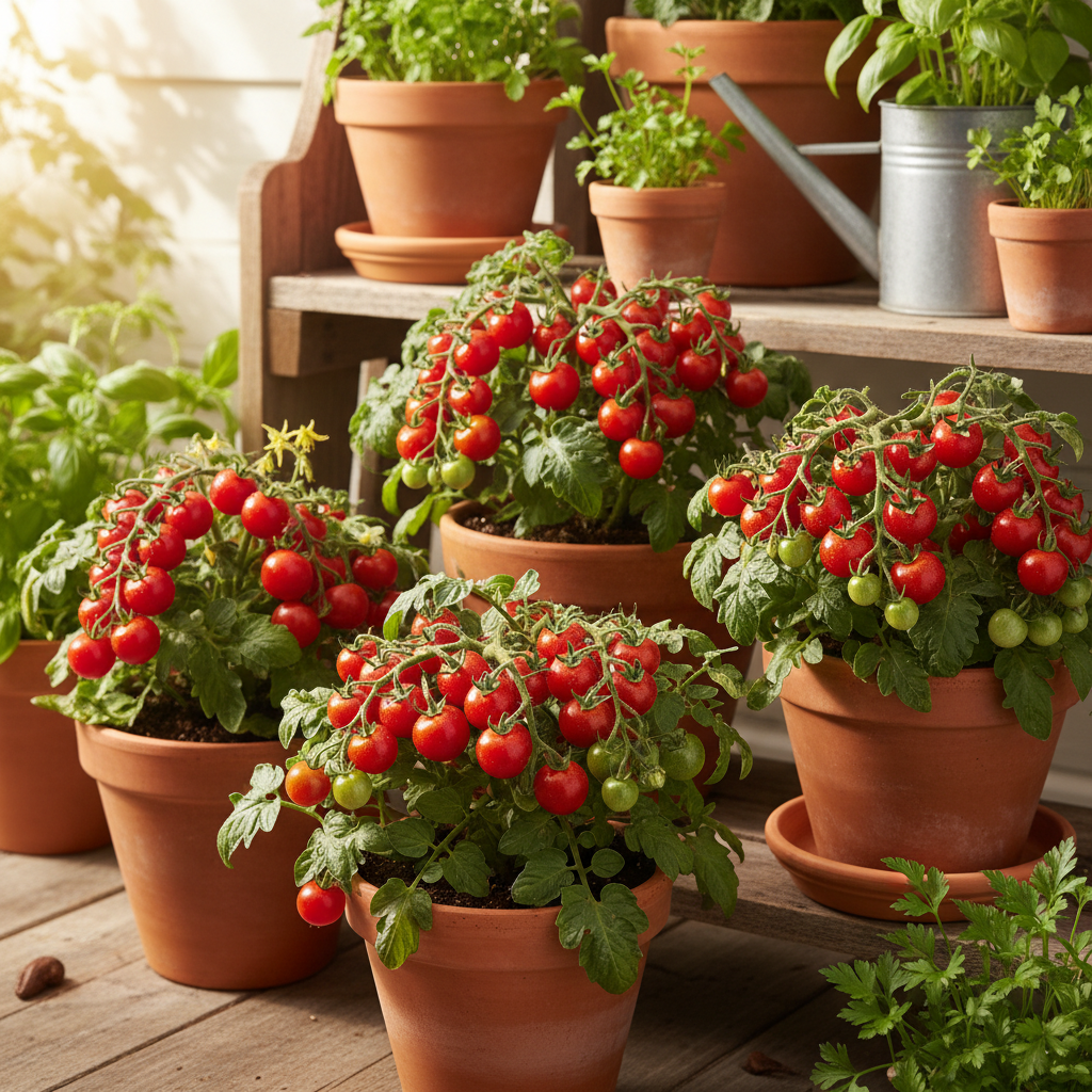 Tiny Tim Tomato Seeds – Dwarf Cherry Tomato for Containers & Gardens