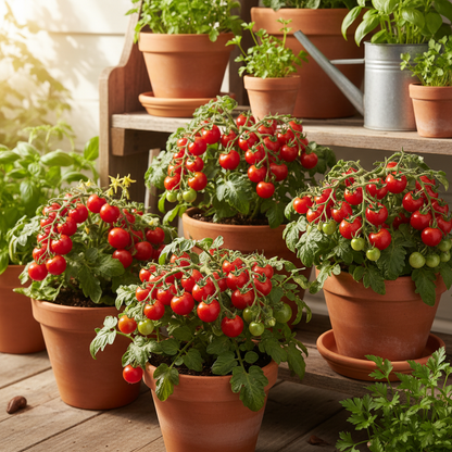 Tiny Tim Tomato Seeds – Dwarf Cherry Tomato for Containers & Gardens