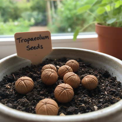 Tropaeolum Azureum Seeds – Blue Climbing Nasturtium for Planting