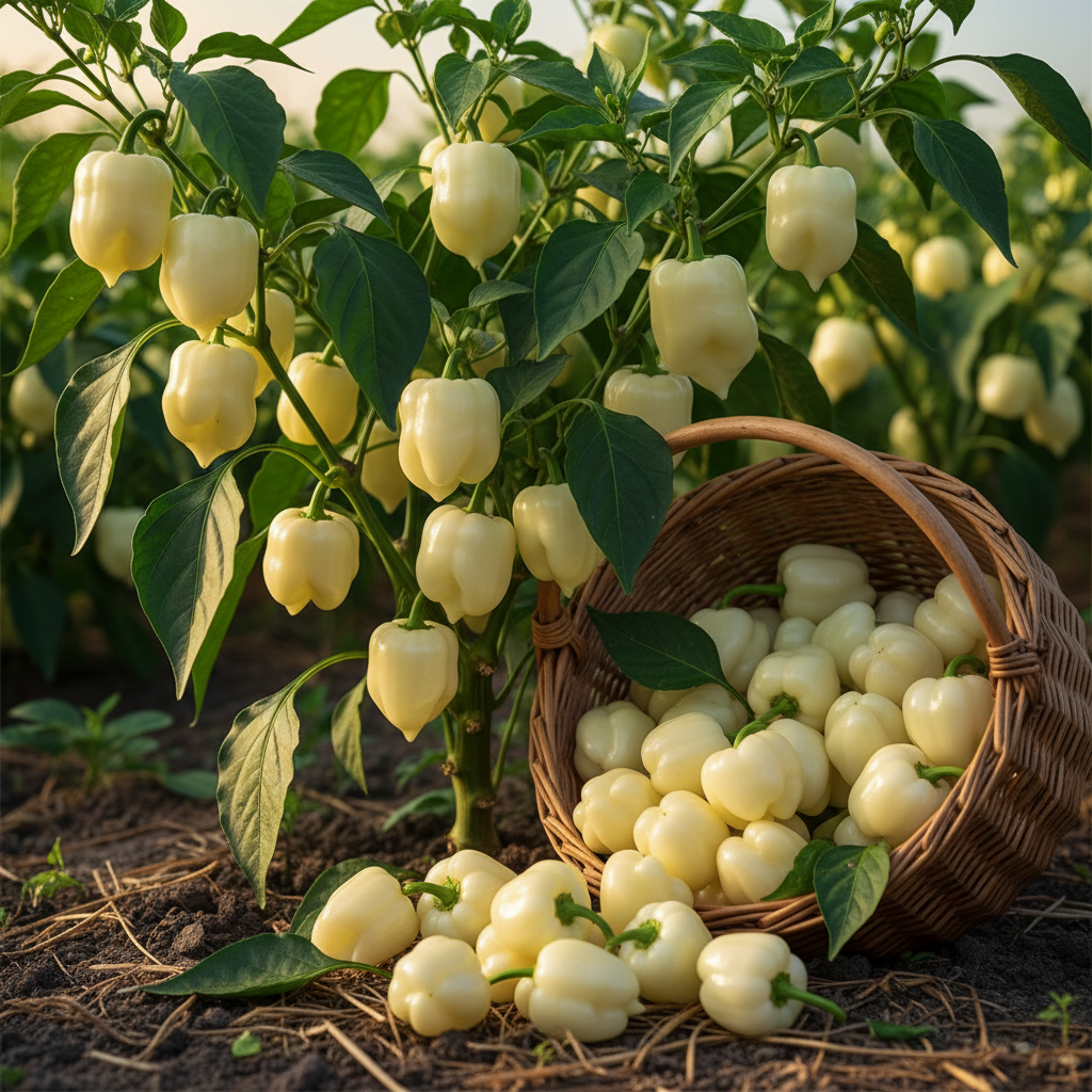 White Habanero Pepper Seeds – Heirloom Chili Variety for Planting