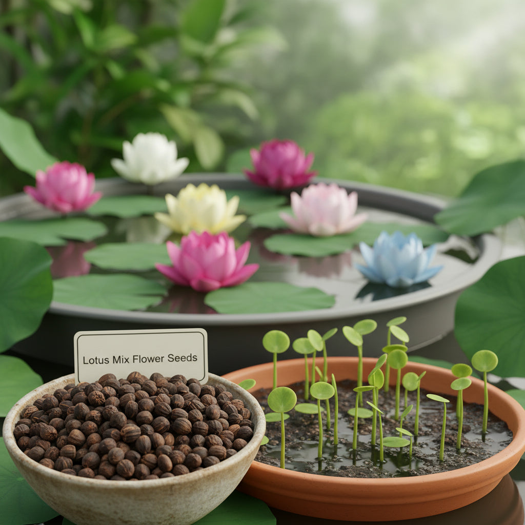 Lotus Mix Flower Seeds for Planting – All Mixed Colors Sacred Aquatic Blooms