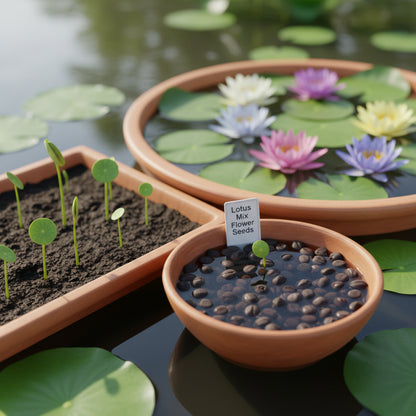 Lotus Mix Flower Seeds for Planting – All Mixed Colors Sacred Aquatic Blooms