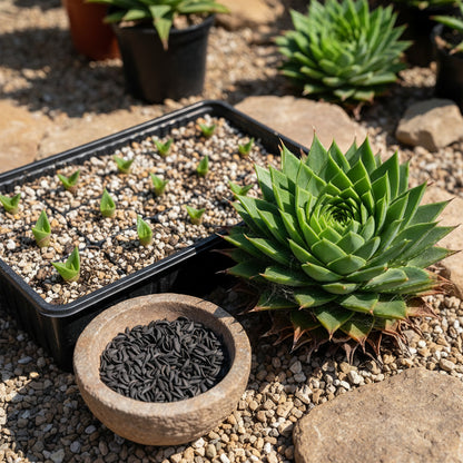 Spiral Aloe Seeds (Aloe Polyphylla) – Rare Geometric Succulent