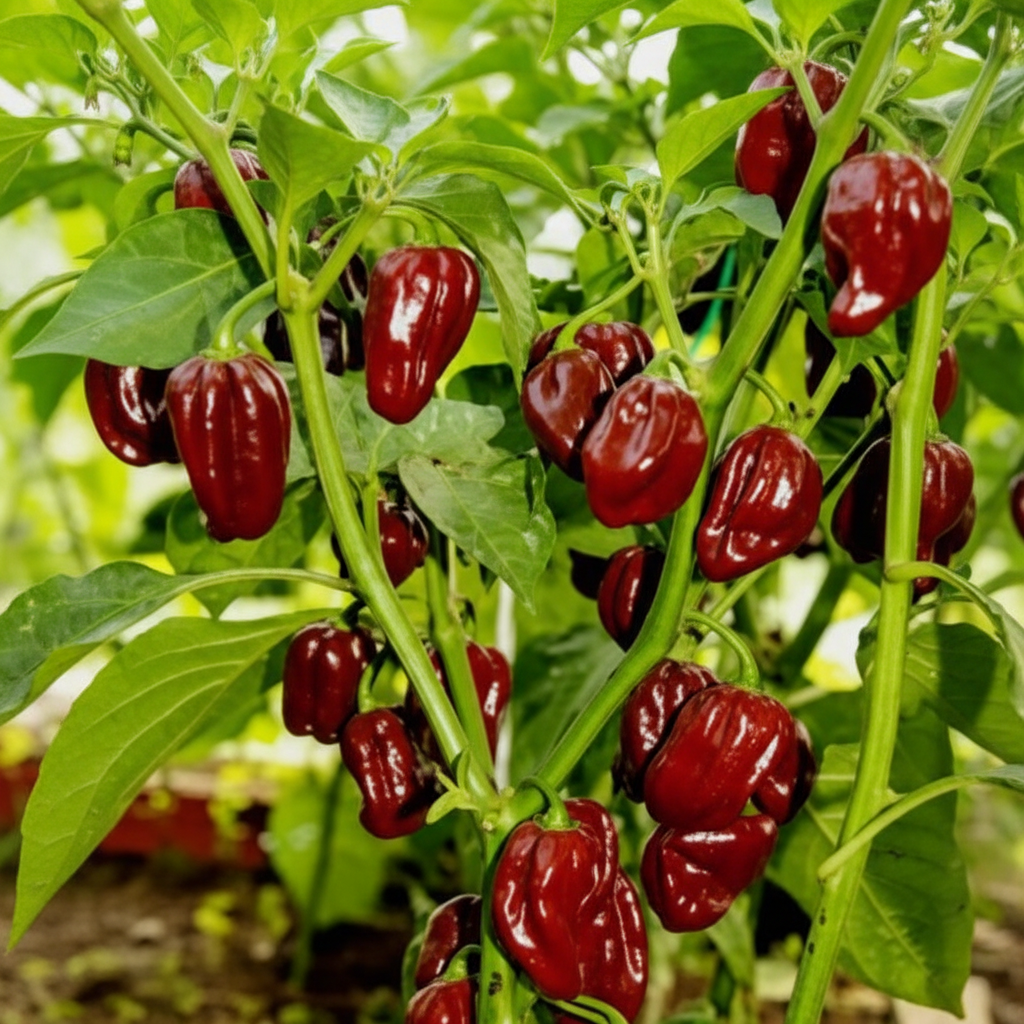 Hot Chilli Pepper Habanero Chocolate Seeds for Planting – Fiery Organic Vegetable Seeds
