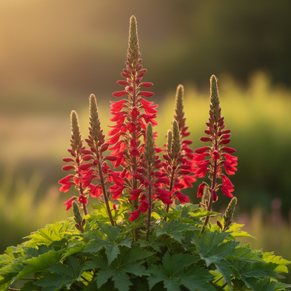 Striking Red Hydrangea Seeds for Planting – Deep Green Foliage