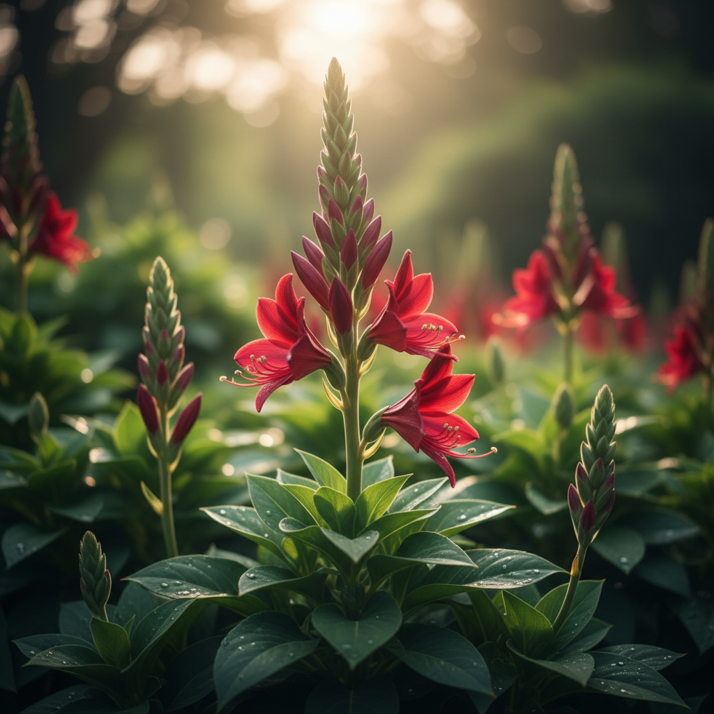 Striking Red Hydrangea Seeds for Planting – Deep Green Foliage