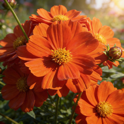 Bright Orange Cosmos Flower Seeds for Garden Planting