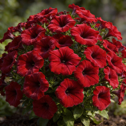 Scarlet Red Petunia Seeds for Gardens and Hanging Baskets