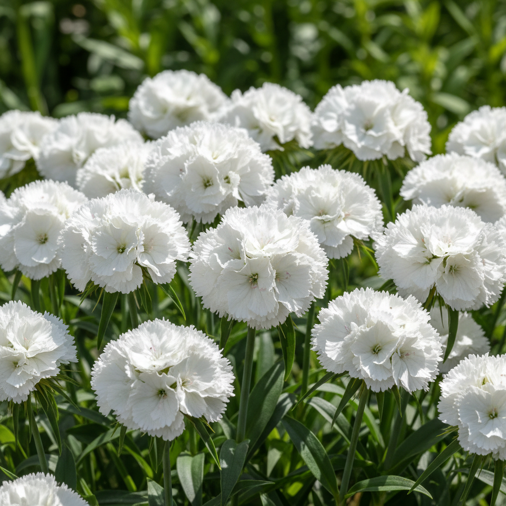 Dianthus Barbatus White Flower Seeds – Elegant Sweet William Blooms