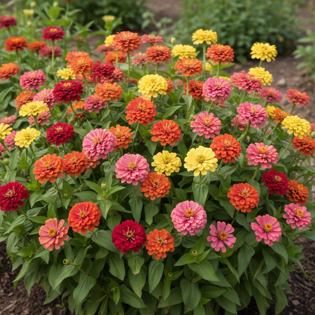 Jazzy Mix Zinnia Flower Seeds - Zinnia Flower Seeds for Garden