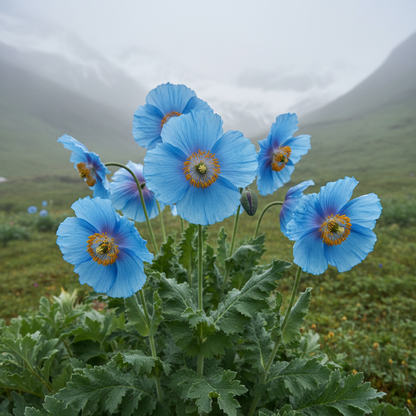 Meconopsis Himalayan Velvet Flower Seeds - Blue Himalayan Poppy Seeds for Garden