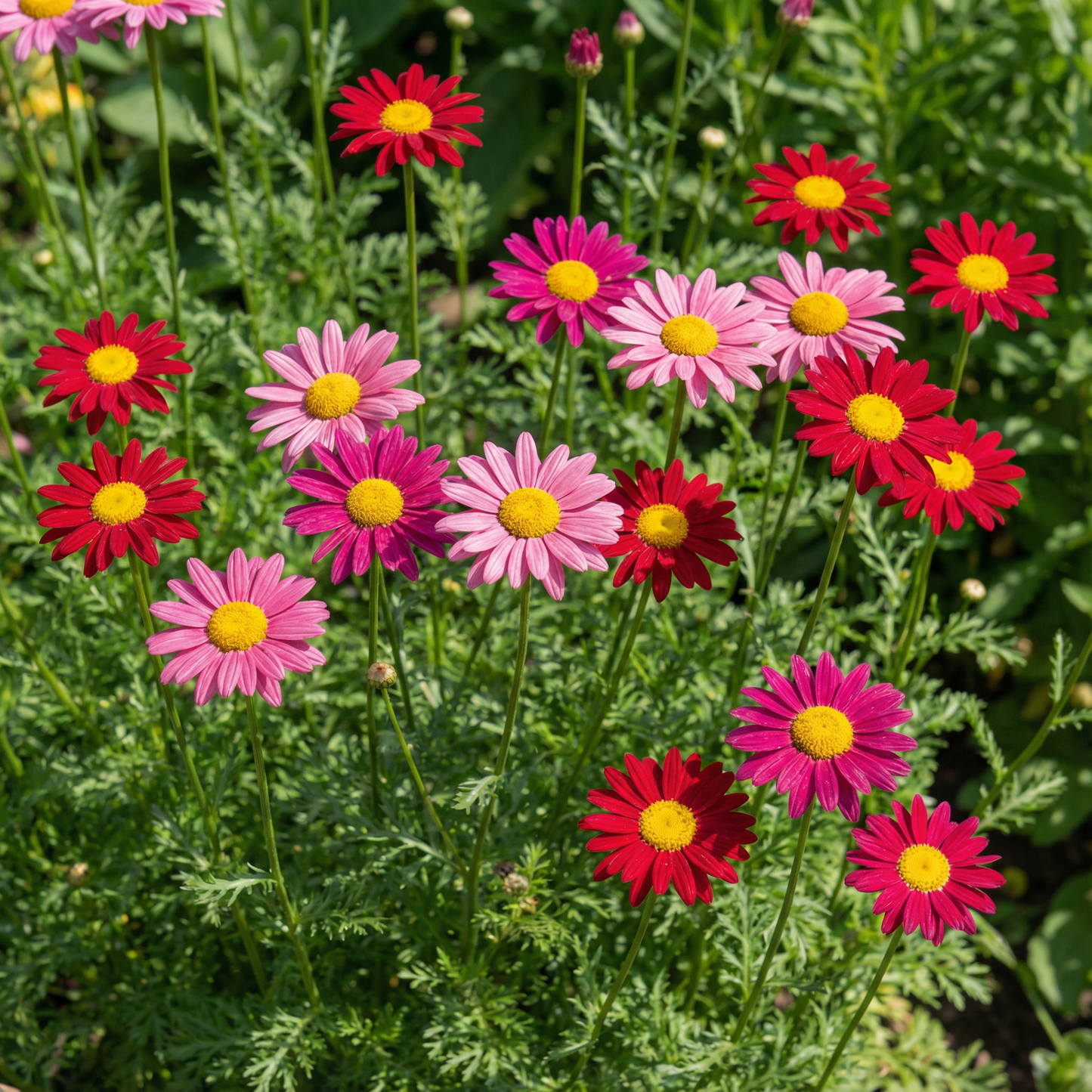 Tanacetum Coccineum Painted Daisy Seeds for Garden Planting