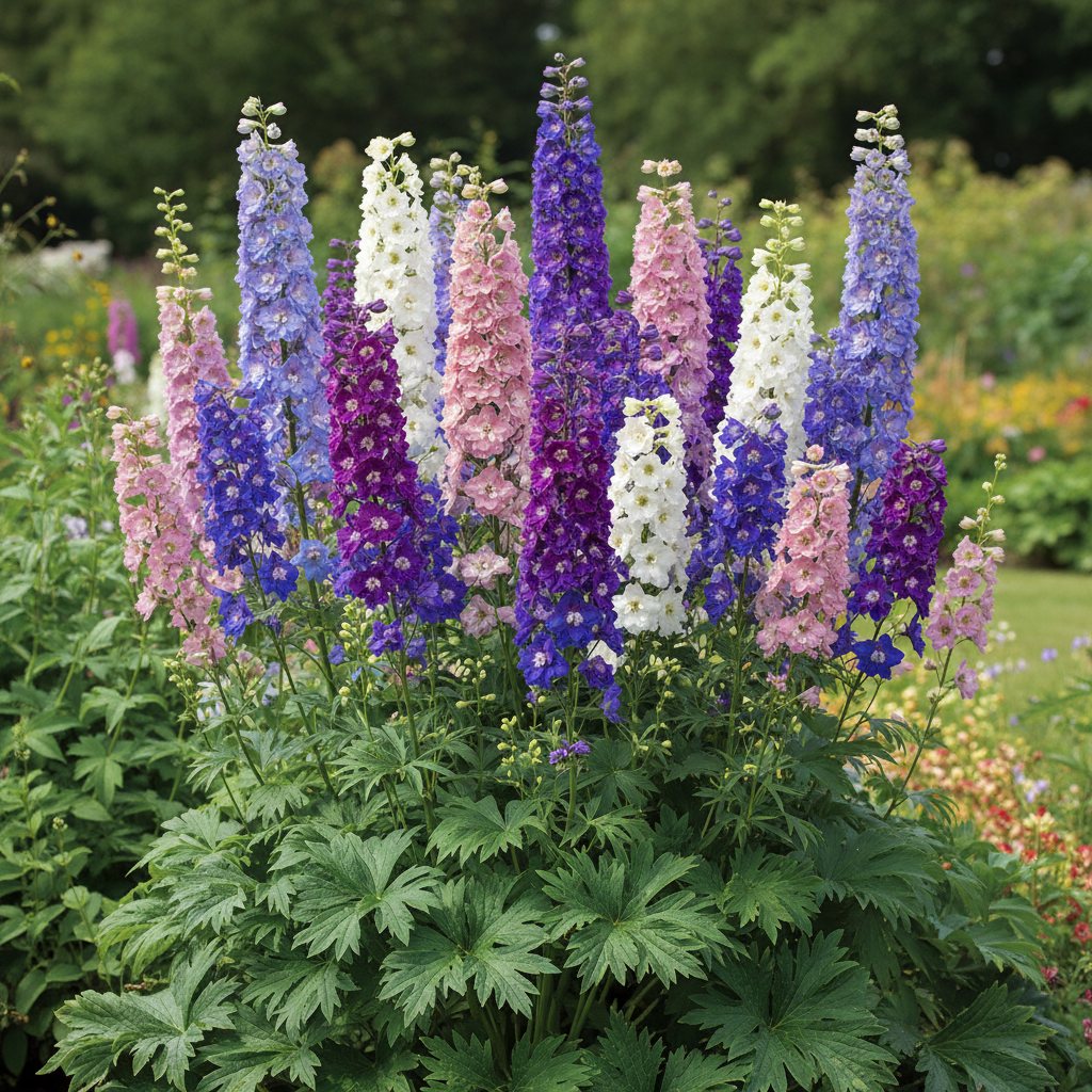 Perennial Delphinium Crown Pacific Mix Seeds for Garden Planting