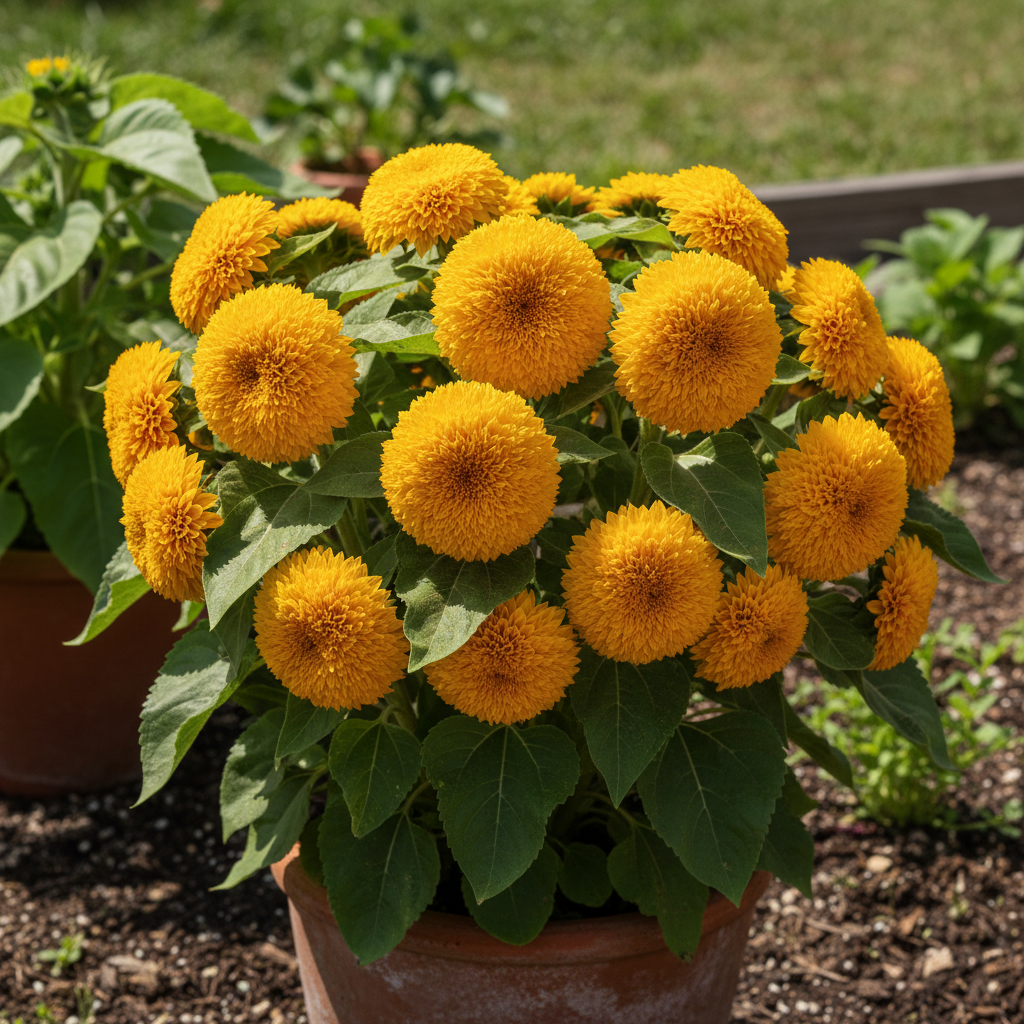 teddy-bear-sunflower-seeds-for-garden-planting