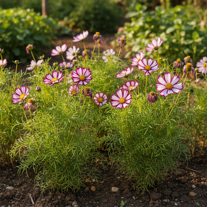 Cosmos Bipinnatus Dwarf Purple Picotee Seeds – Blooms for Planting