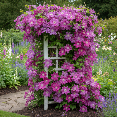 clematis-fireworks-starter-plants-for-planting-deep-pink-purple-flowering-vine-3-bulbs
