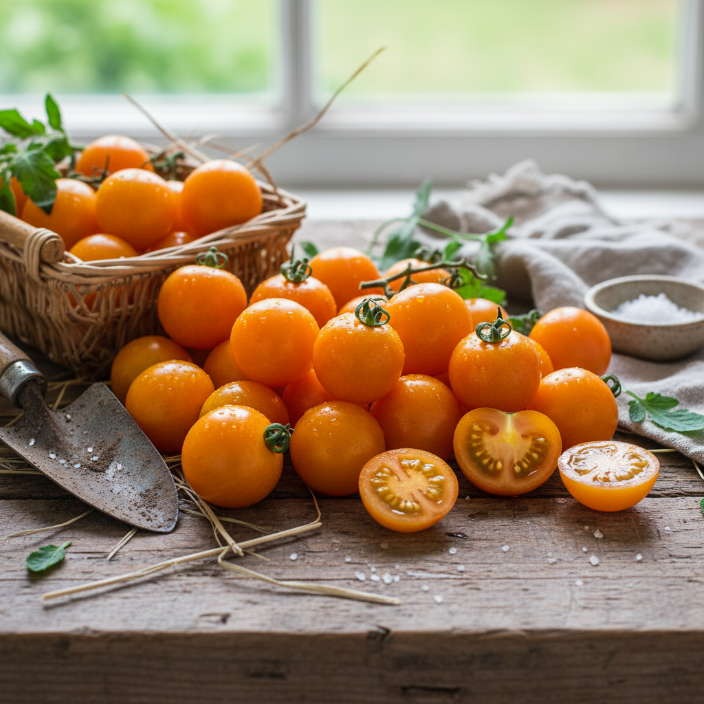 Tomato Jaune Flamme Seeds - Yellow Cherry Tomato Seeds for Home Garden
