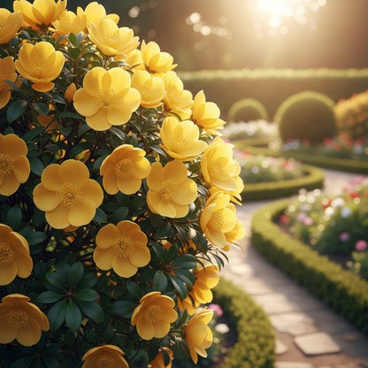 Stunning Golden Yellow Blooms – Cold Tolerant Flowering Shrub