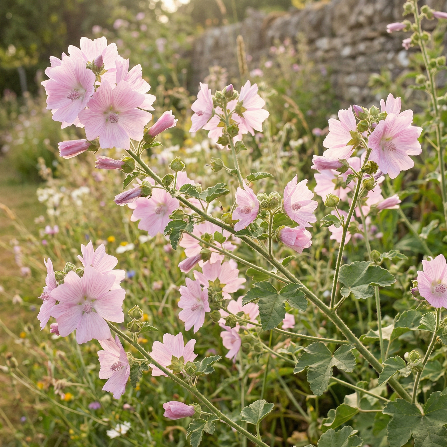 Mallow Musk Flower Seeds for Planting – Fragrant Perennial Wildflower for Elegant Garden Blooms