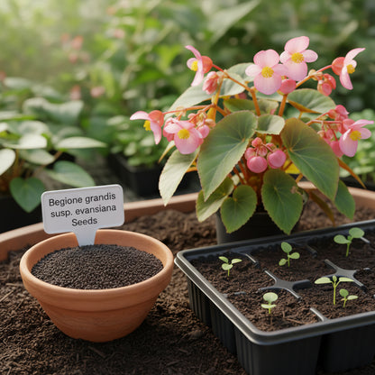 Begonia Grandis subsp. Evansiana Seeds for Planting – Elegant Shade-Loving Perennial