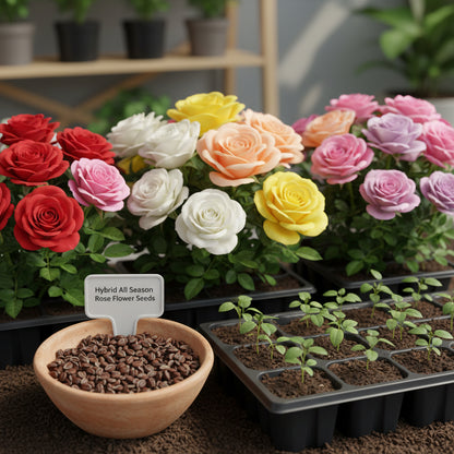 Hybrid All-Season Mixed Rose Flower Seeds for Planting – Year-Round Blooms