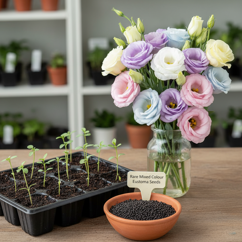 Mixed Colour Eustoma Seeds for Planting (Lisianthus) – Exotic Cut Flower Blooms