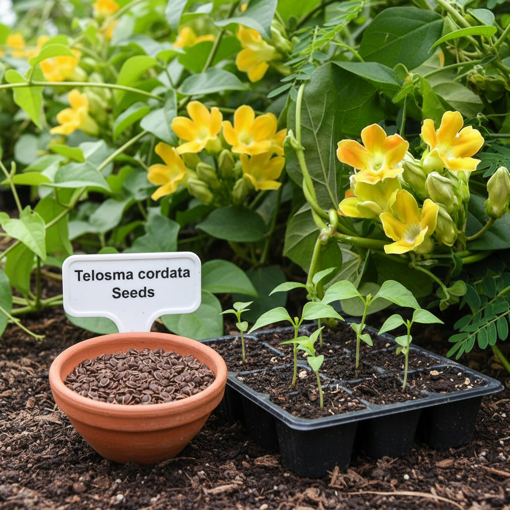 Telosma Cordata Seeds for Planting (Evergreen Fragrant Climber Flower)