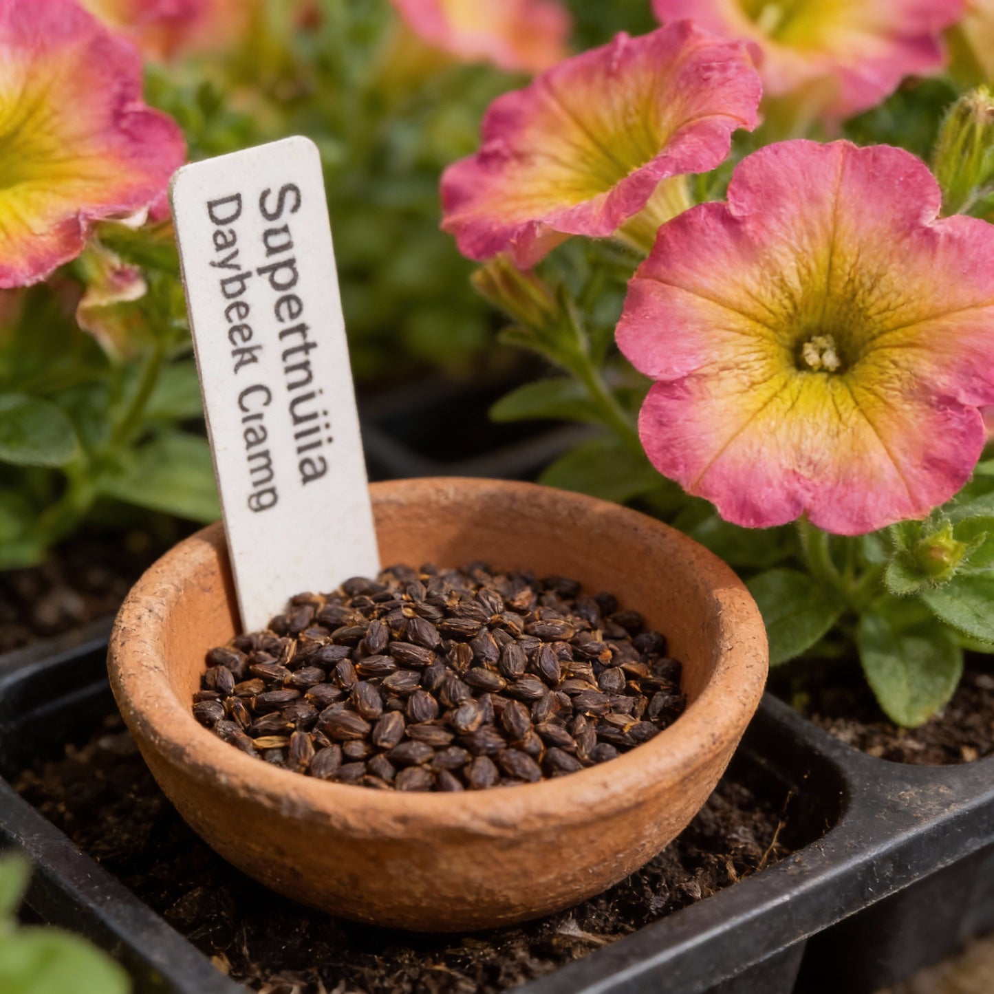 Petunia Supertunia Daybreak Charm Seeds for Planting – Showy Blooms for Baskets & Garden Beds