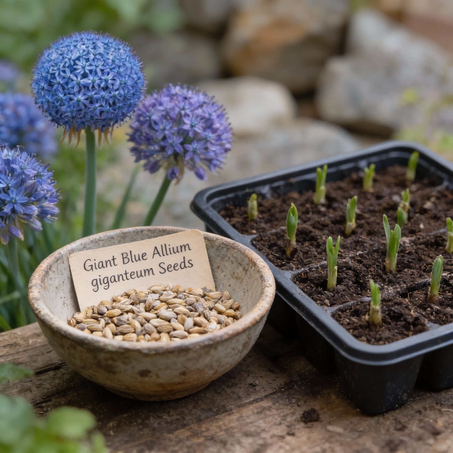 Giant Blue Allium Giganteum Seeds for Planting – Perennial Ornamental Flower