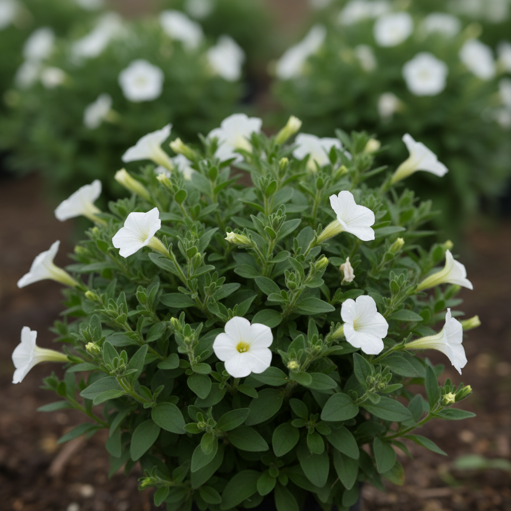 Pure White Petunia Seeds for Gardens and Hanging Baskets